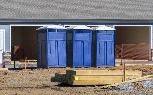 the portable toilet can be moved around on the job site as needed